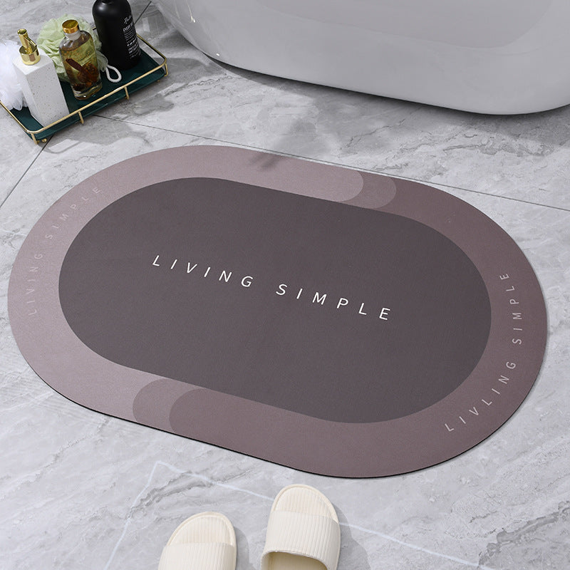 Bath Mat Entrance Door Mat Super Absorbent Bathroom Mats Quick Drying Bathroom Carpet Modern Simple Non-Slip Floor Mats Home