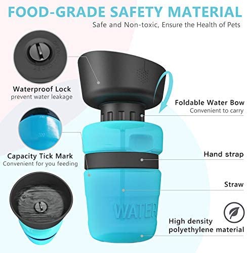 Dog Water Bottle, Pet Water Bottle for Outdoor Travel