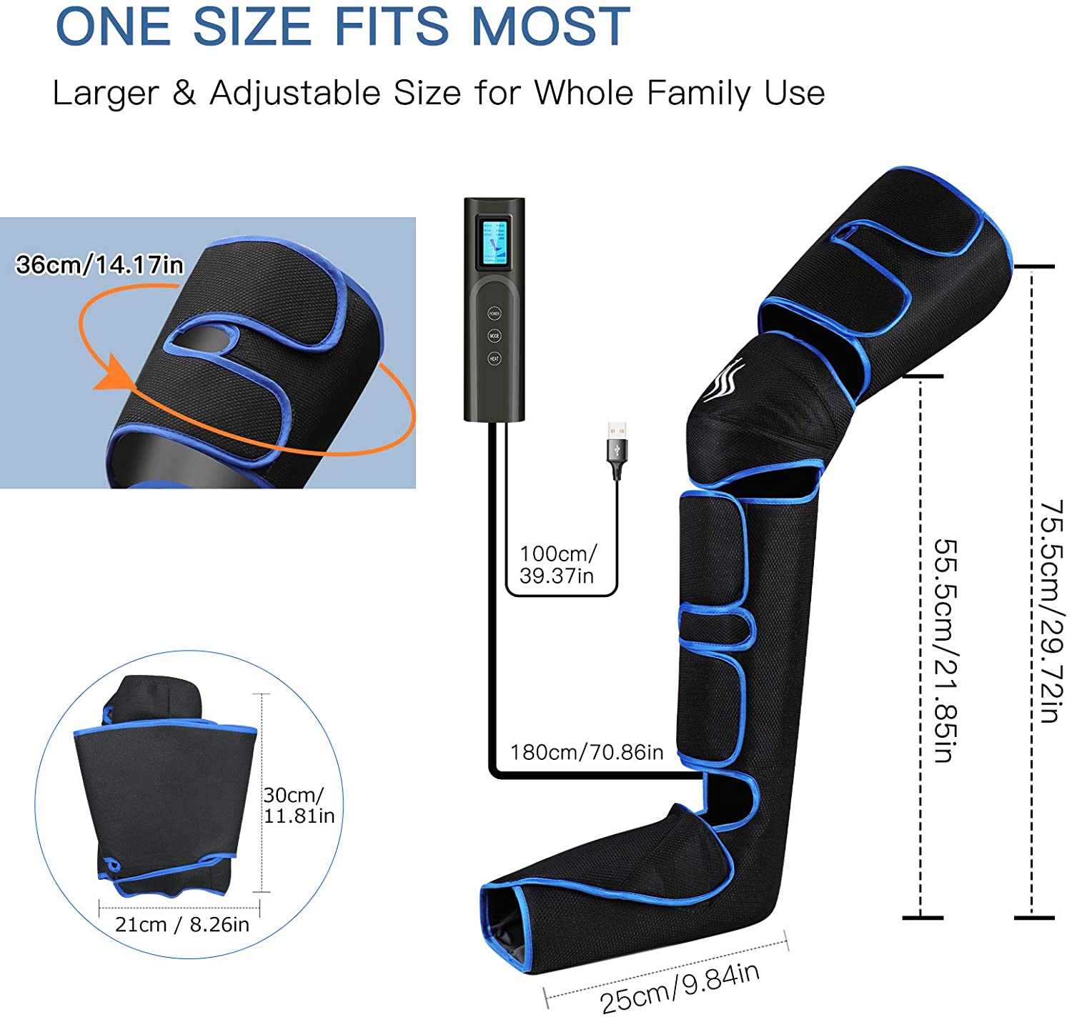 Pneumatic Leg Massager Promotes Blood Circulation