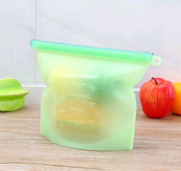 4 pack Ziplock Food Storage Bags | 100% BPA Free | Microwave/Dishwasher Safe Silicone Bags |