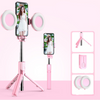 4in1 Wireless Bluetooth-compatible Selfie Stick LED Ring Light Extendable Handheld