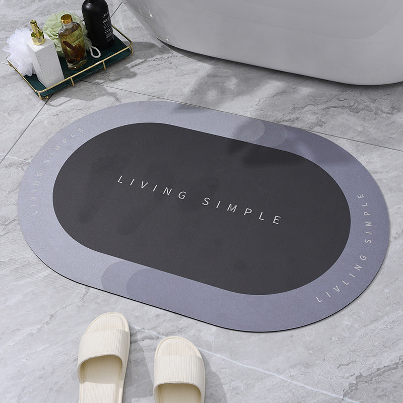 Bath Mat Entrance Door Mat Super Absorbent Bathroom Mats Quick Drying Bathroom Carpet Modern Simple Non-Slip Floor Mats Home