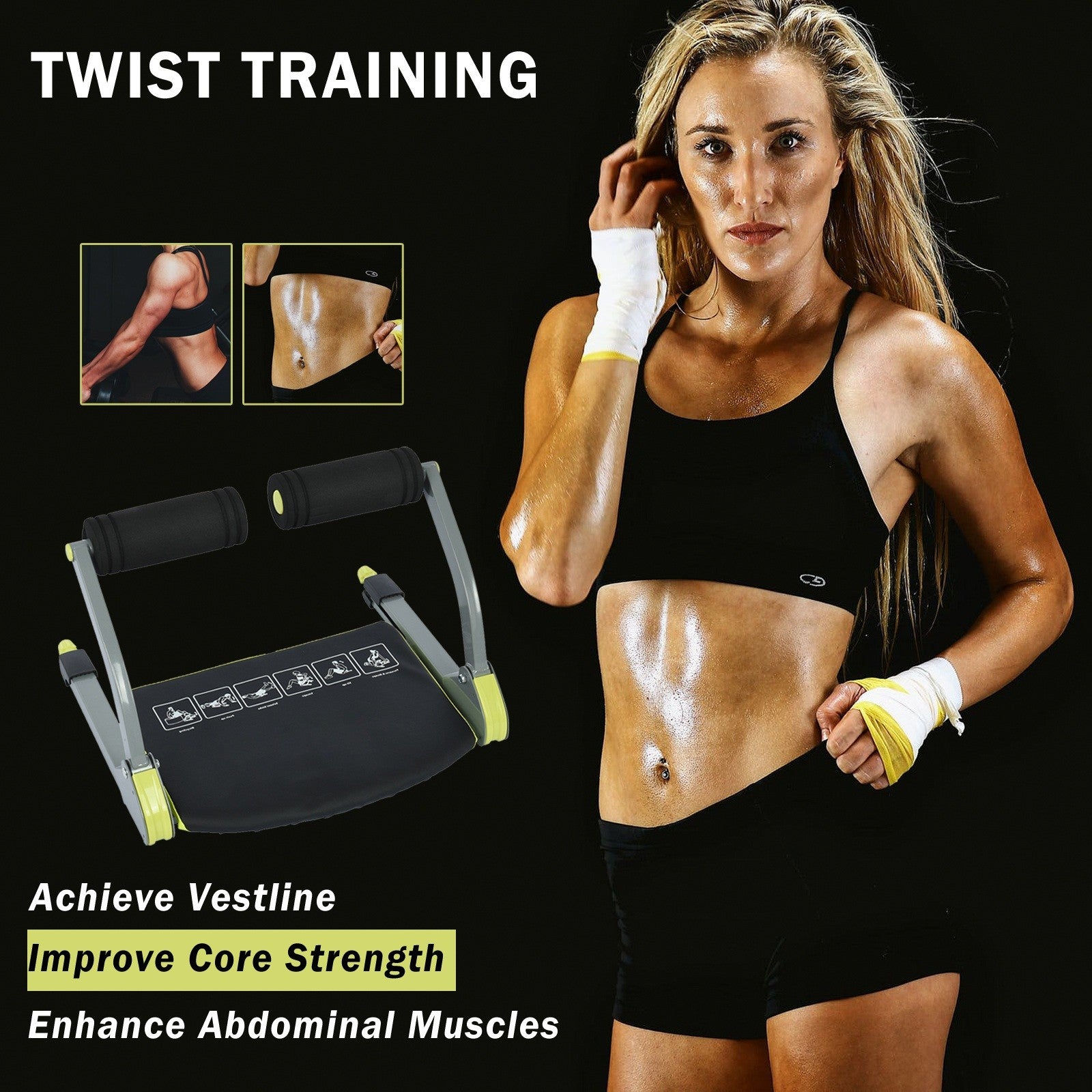 Cardio Home Abdominal Trainers With Resistance Bands, All Age Training Exercises