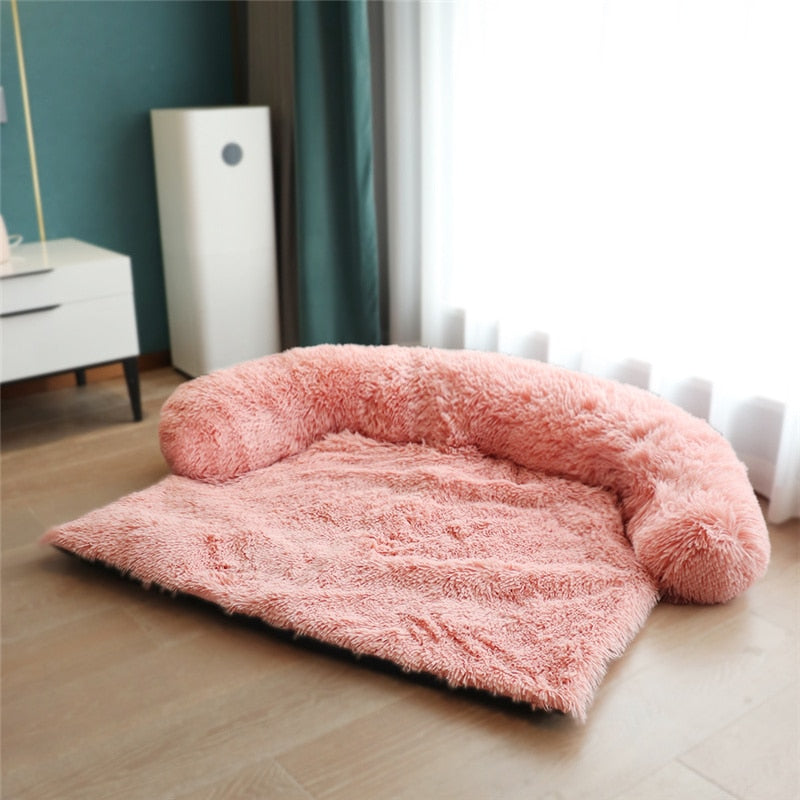 Washable Pet Sofa Dog Bed Calming Bed For Large Dogs Pad Blanket Winter Warm Cat Bed Mat Couches Car Floor Furniture Protector