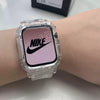 Newest Clear Band + Case for Apple Watch Series 7 6 SE 5 4 44mm 42mmTransparent for iwatch Strap 3 2 1  38mm 40mm Plastic Strap