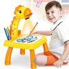 Children LED Projector Drawing Board Kids Painting Table Desk Montessori Educational Learning Writing Tablet For Boy Girl Toys